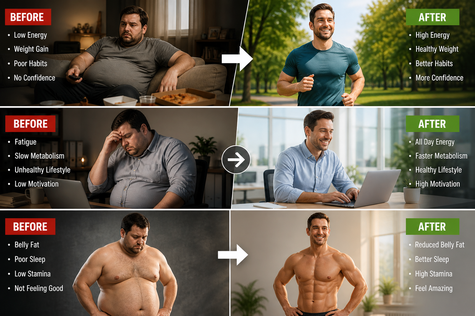 bad effect fix transformation healthy lifestyle