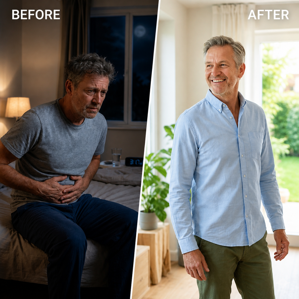 support prostate health happy active senior man
