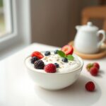 Probiotics menopause weight gain — probiotic yogurt bowl with live culture for gut health