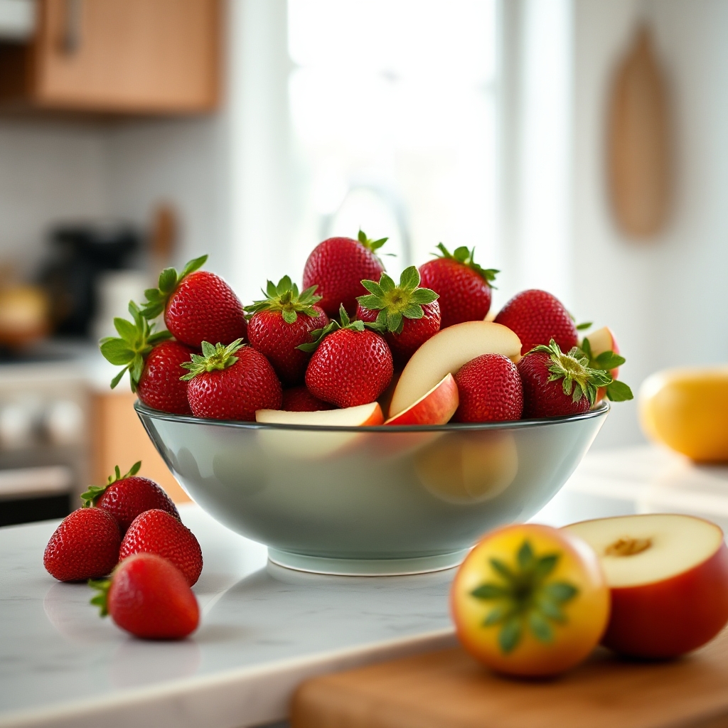 fresh strawberry fruit bowl for steady blood sugar